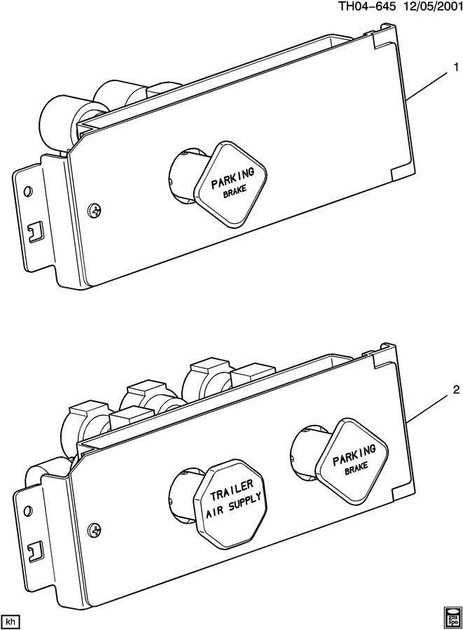 GMC Topkick Kodiak Air Brake Parking Switch Valve E Emergency Brake