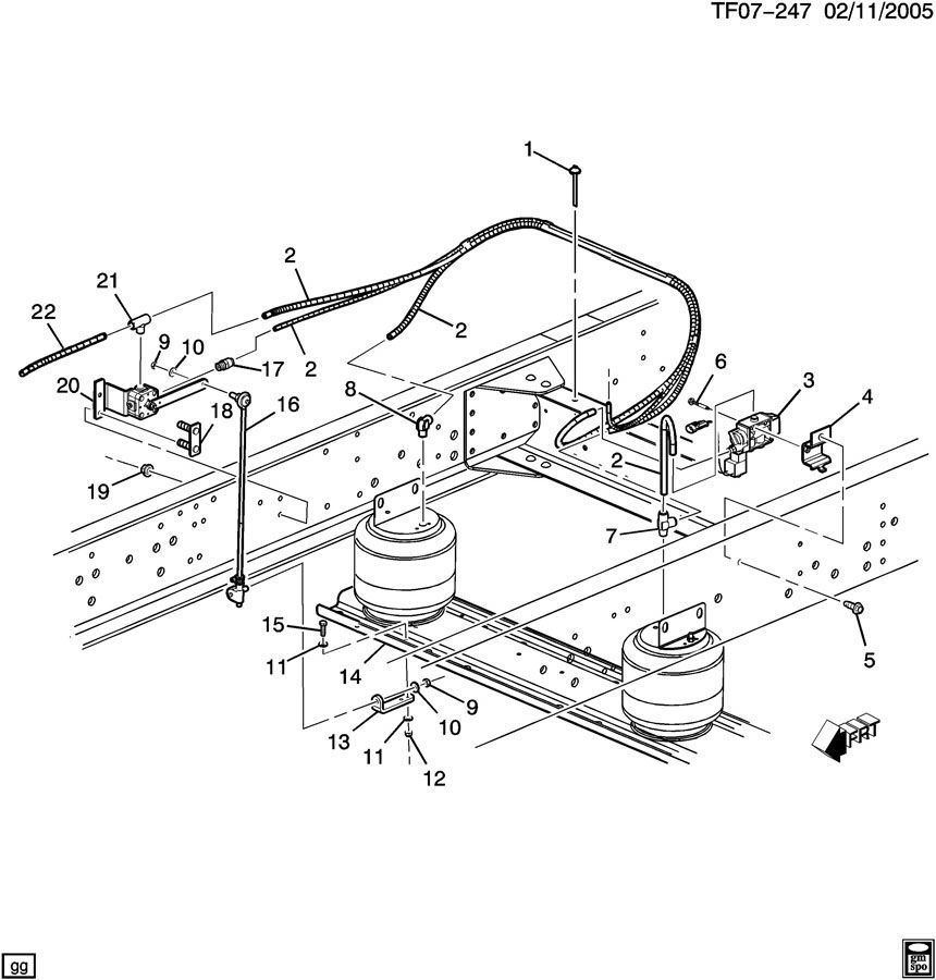 0309 Topkick/Kodiak C&T6500C&T8500 Rear Air Suspension Leveling Valve