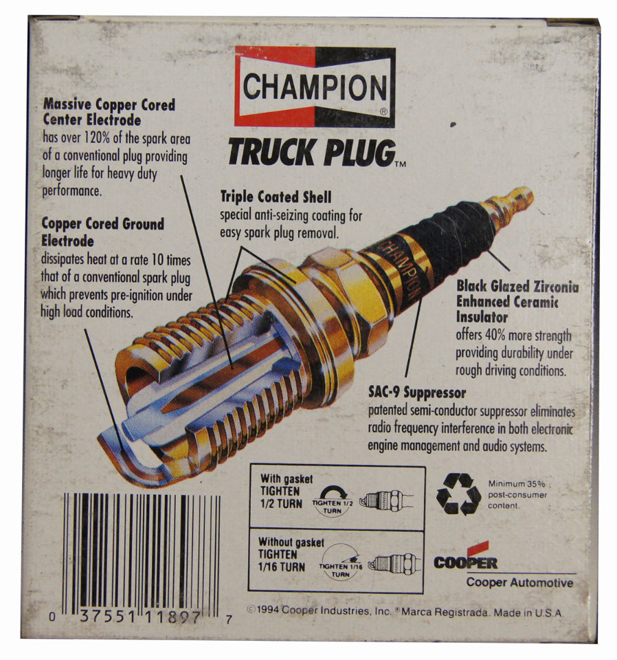 Champion Truck Spark Plugs Pack of 4 New Stock No.4113 Factory OEM Parts