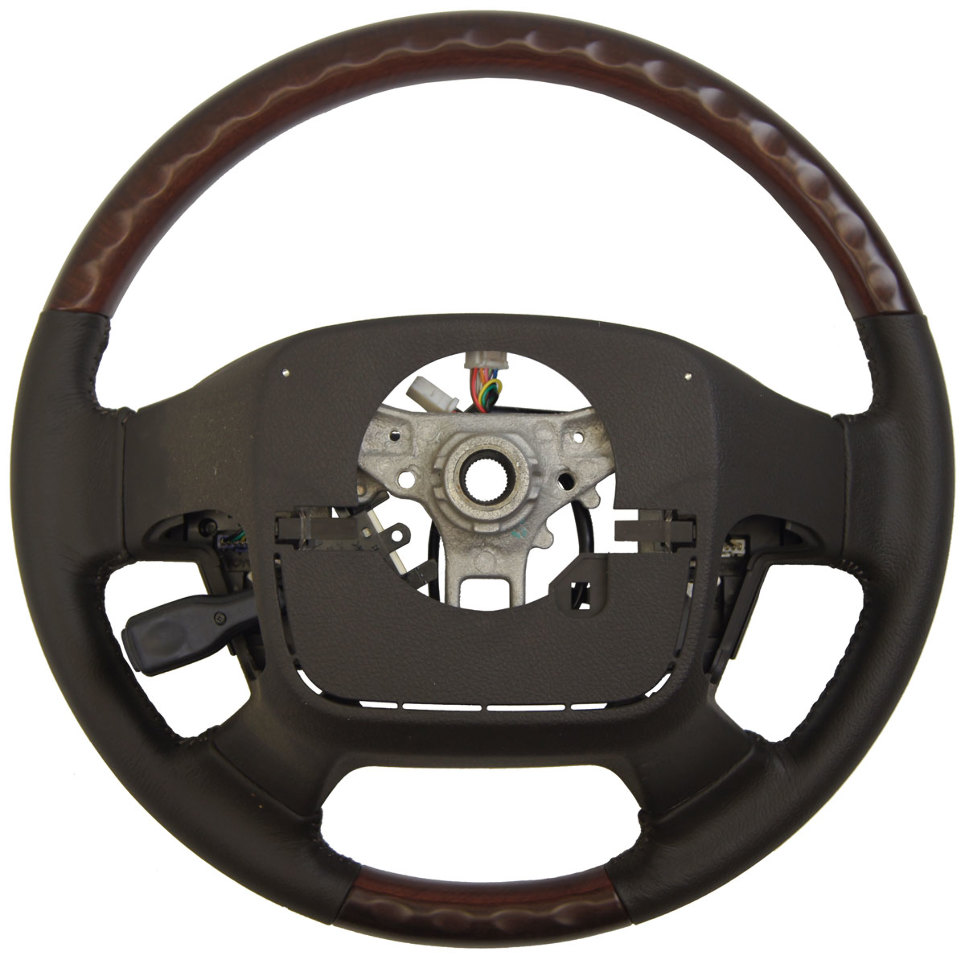 20102012 Toyota Sequoia Steering Wheel Brown Leather W/Wood New
