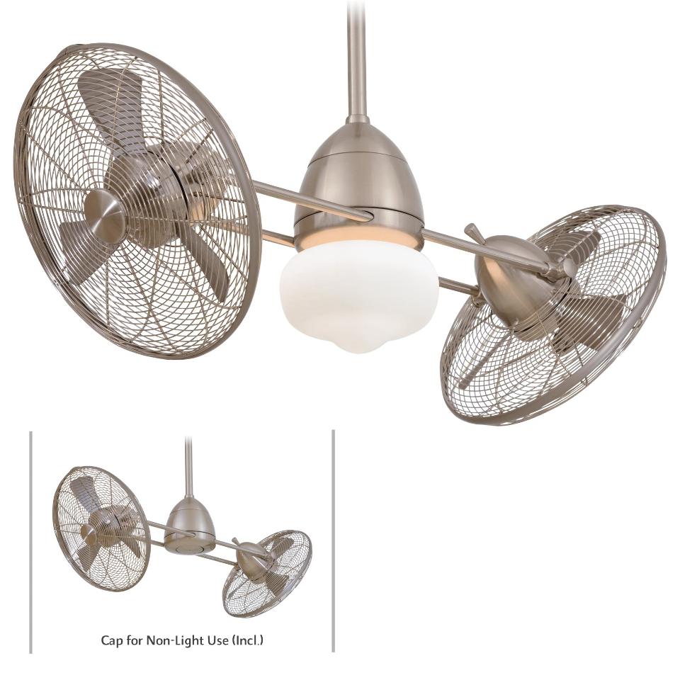 Minka Aire F402BNW Gyro Wet Nickel Outdoor 42" Ceiling Fan w/ Light