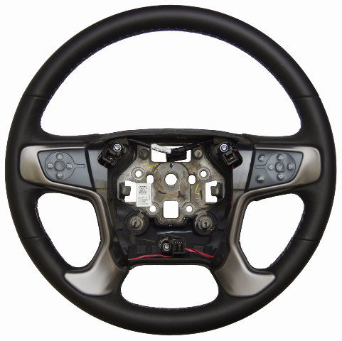 2015-2016 Silverado Sierra Steering Wheel Black Leather Grey Stitching 23278614