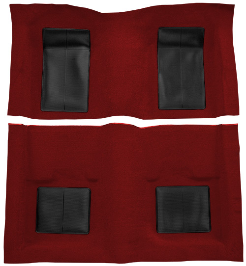 1969 Ford Mustang Carpet Replacement - Nylon - Complete | Fits: Fastback, Mach I with 4 Black Inserts
