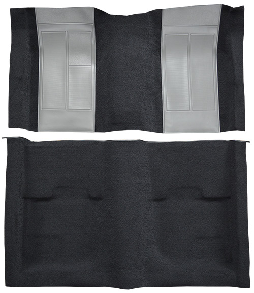 1970 Ford Mustang Mach I Carpet Replacement - Nylon - Complete | Fits: Fastback, with 2 Gray Inserts