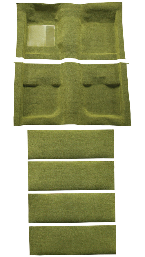 1971-1973 Ford Mustang Carpet Replacement - Nylon - Complete | Fits: Fastback, with Folddowns