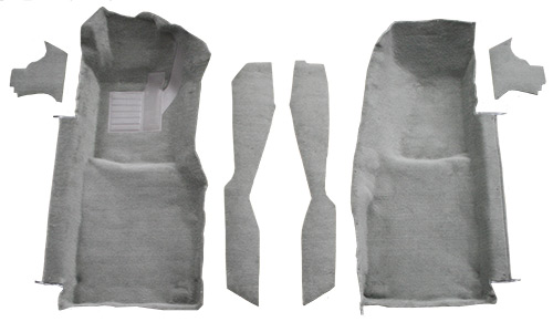 1978 Corvette C3 Indianapolis 500 Pace Car Carpet Replacement - Cutpile - Front | Fits: Frt w/Console Strips & Kick Panels