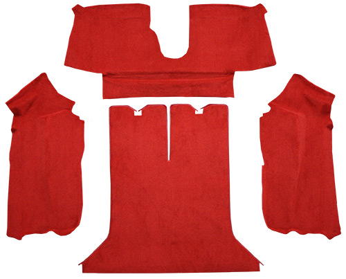 1990-1993 Corvette C4 Carpet Replacement - Cutpile - Rear Area | Fits: Coupe, with 2 Door Latches, Rear with Pad