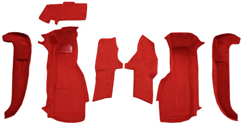 1994-1996 Corvette C4 Carpet Replacement - Truvette - Front | Fits: Front Set without Door Panels