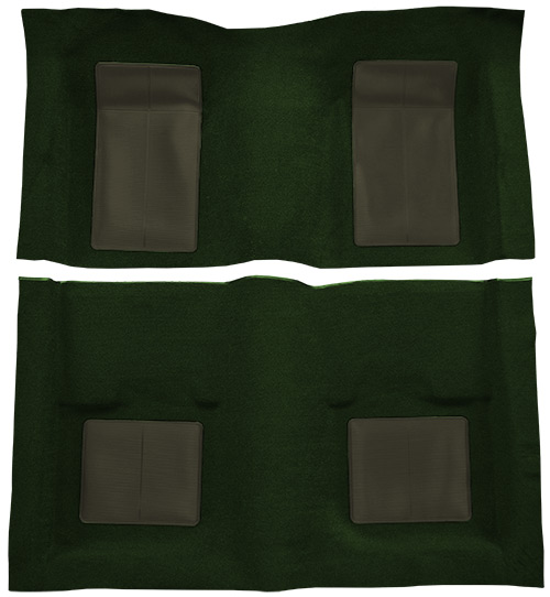 1969 Ford Mustang Carpet Replacement - Nylon - Complete | Fits: Fastback, Mach I with 4 Green Inserts