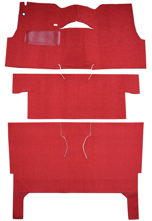 1955 Chevrolet Two-Ten Series Carpet Replacement - Loop - Passenger Area | Fits: 2DR, Wagon, Bucket Seat