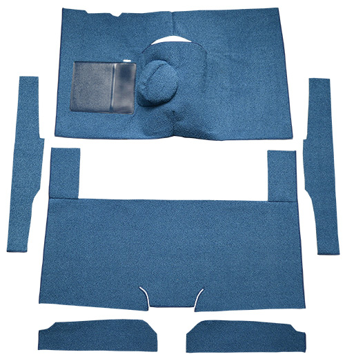 1960-1965 Mercury Comet Carpet Replacement - Loop - Complete | Fits: 2DR, Sedan, 4spd, Bench Seat, 6 Cylinder Cut & Sewn
