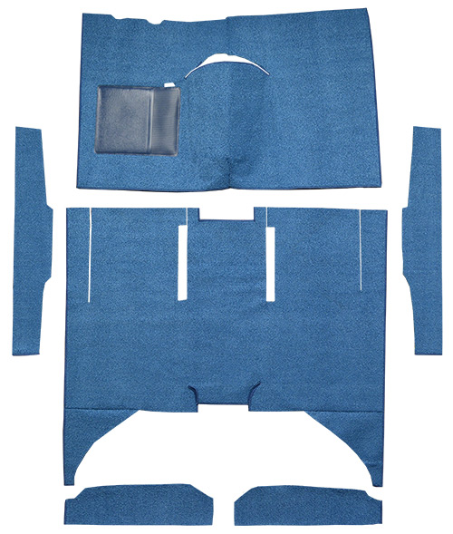 1960-1965 Ford Falcon Carpet Replacement - Loop - Complete | Fits: 4DR, Sedan, Auto, Bucket Seat, Cut & Sewn