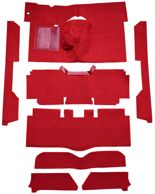 1963-1965 Mercury Comet Carpet Replacement - Loop - Complete | Fits: 2DR, Convertible, 4spd, Bucket Seat, 6 Cylinder