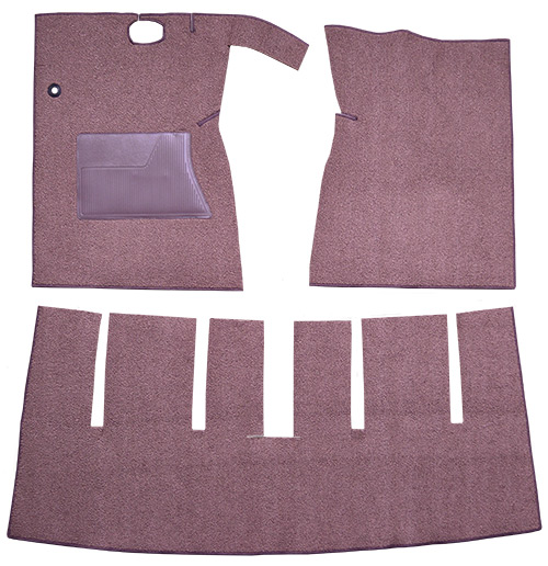 1963 Ford Galaxie Carpet Replacement - Loop - Complete | Fits: 2DR, Convertible, Auto, 4spd, with Console, Cut & Sewn