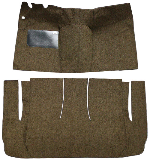 1957 Ford Club Carpet Replacement - Loop - Complete | Fits: 2DR, Hardtop, Power Seats, Cut & Sewn