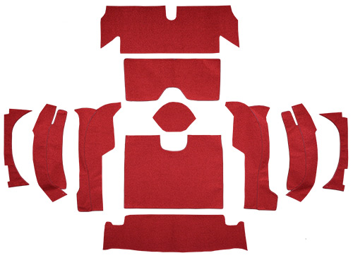 1964 Corvette C2 Carpet Replacement - Loop - Rear Area | Fits: Roadster, Rear No Pad