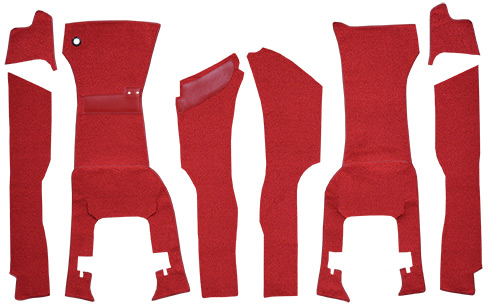 1963 Corvette C2 Carpet Replacement - Loop - Front | Fits: Frt with Tool Box Cut Out No Pad