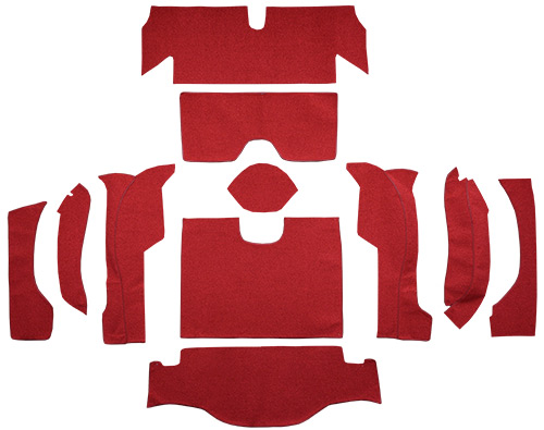 1964 Corvette C2 Carpet Replacement - Loop - Rear Area | Fits: Coupe, Rear in Foam