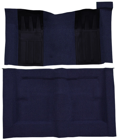 1969-1971 Ford Torino GT Carpet Replacement - Loop - Complete | Fits: 2DR, Hardtop, Auto, with 2 Dark Blue Inserts