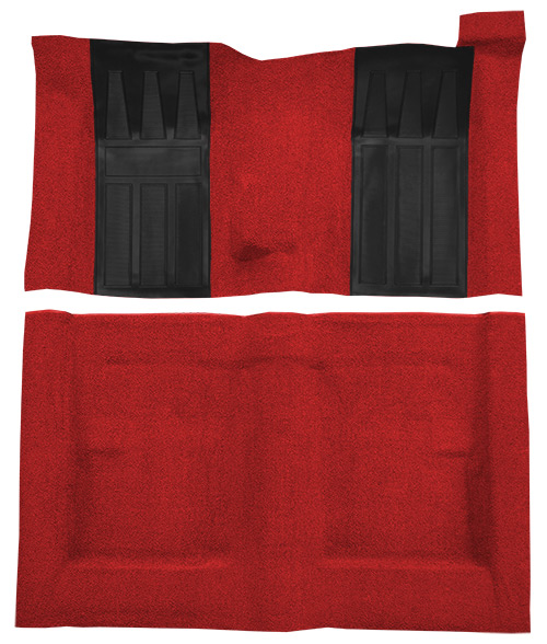 1970-1971 Mercury Cyclone GT Carpet Replacement - Loop - Complete | Fits: 4spd, with 2 Black Inserts