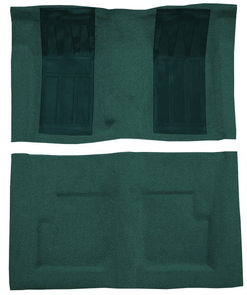 1970-1971 Ford Torino GT Carpet Replacement - Loop - Complete | Fits: 2DR, Convertible, 4spd, with 2 Aqua Inserts