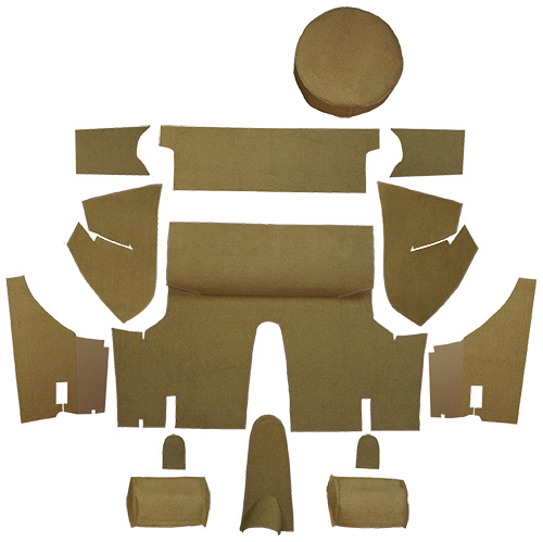 1971-1973 Ford Mustang Trunk Mat - Nylon | Fits: Coupe, Trunk Kit with Boards