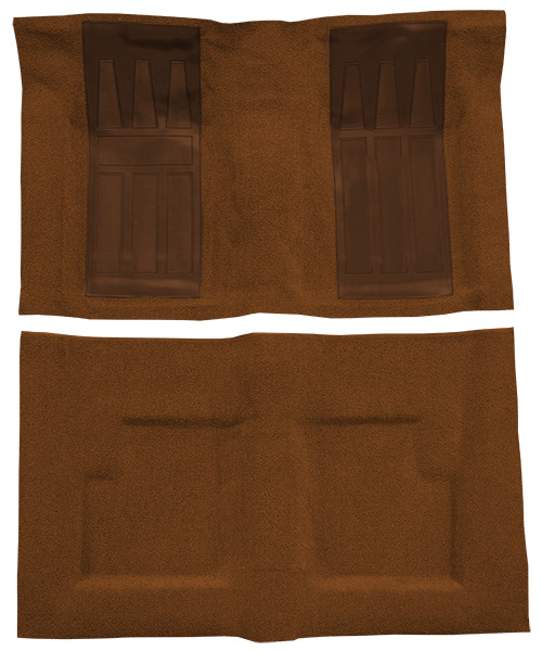 1971 Ford Torino GT Carpet Replacement - Loop - Complete | Fits: 2DR, Convertible, Auto, with 2 Dark Saddle Inserts