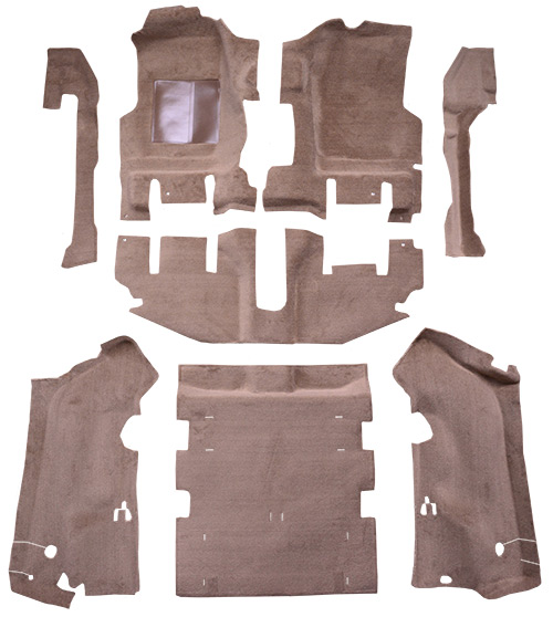 2003-2006 Jeep Wrangler Carpet Replacement - TJ - Cutpile - Complete | Fits: Long Console, with Rocker Panels, Complete