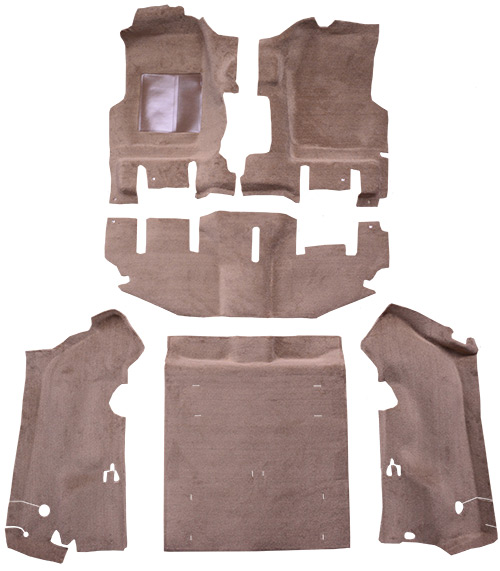 1997-2002 Jeep Wrangler Carpet Replacement - Cutpile - Mass Back | Fits: Short Console, w/o Rocker Panels, Complete