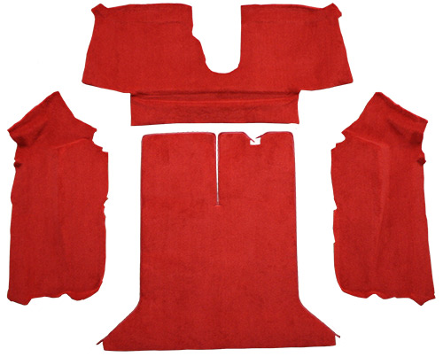 1992-1993 Corvette C4 Carpet Replacement - Cutpile - Rear Area | Fits: Coupe, with 1 Door Latch, Rear