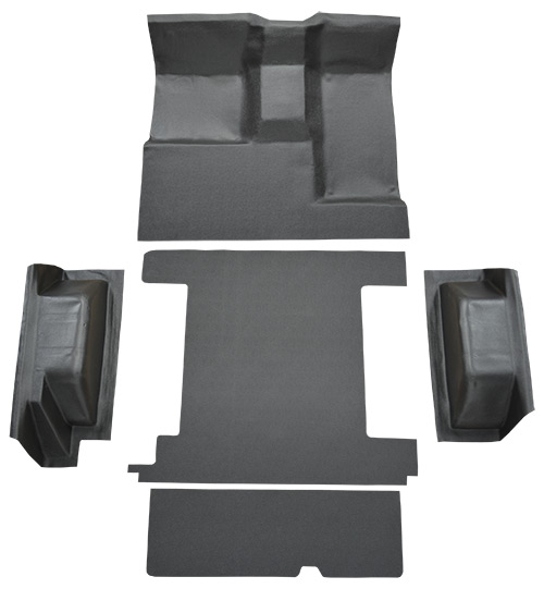 1966-1976 Ford Bronco Carpet Replacement - Vinyl - Complete | Fits: 1 Gas Tank