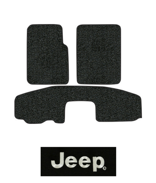 1997-2006 Jeep Wrangler Floor Mats - TJ - 3pc - Cutpile | Fits: 2pc Frts & 1pc Rr