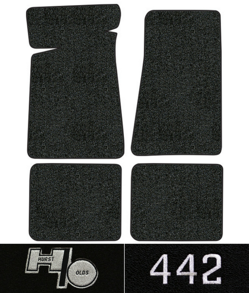 1985-1987 Oldsmobile Cutlass Salon Floor Mats - 4pc - Cutpile | Fits: 442