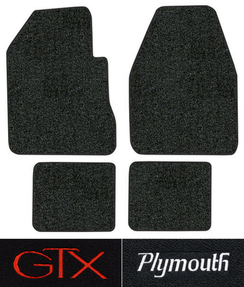 1971 Plymouth GTX Floor Mats - 4pc - Loop | Fits: 4spd