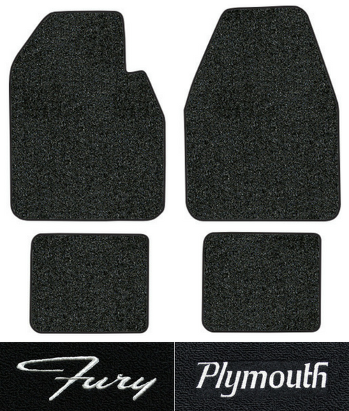 19621964 Plymouth Fury Floor Mats 4pc Tuxedo Fits Auto eBay