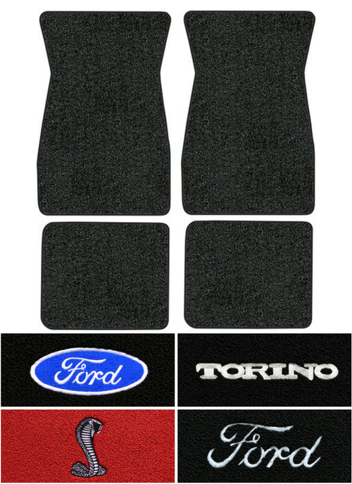 1968-1973 Ford Torino Floor Mats - 4pc - Loop