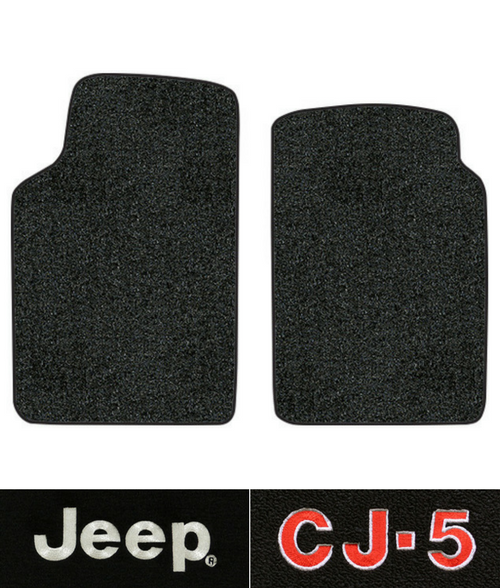 1974-1975 Jeep CJ5 Floor Mats - 2pc Front - Cutpile