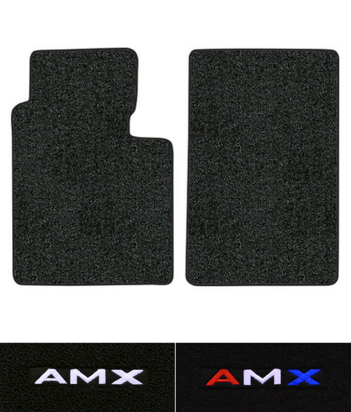 ACC Mats Compatible with 1968 American Motors AMX Black Custom Carpet Floor Mats w//Silver AMX Logo