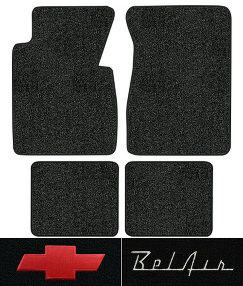 1955 Chevy Bel Air Nomad Floor Mats - 4pc - Loop | Fits: 2DR, Wagon