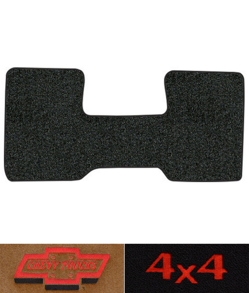 1974 Chevy C10 Pickup Floor Mat - 1pc Front - Cutpile | Fits: 2WD, Auto, 3spd, Low Tunnel