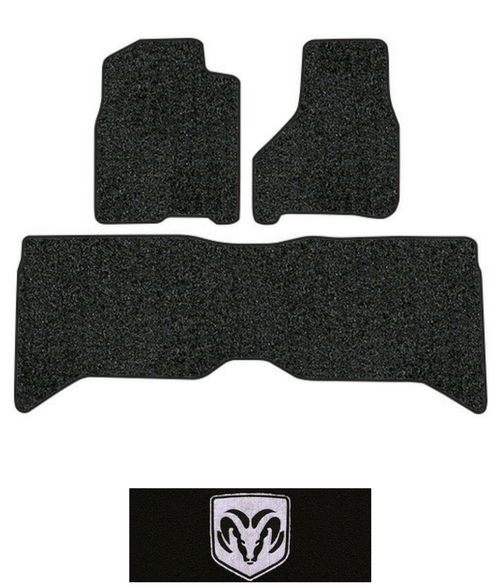 2013-2018 Ram 3500 Floor Mats - 3pc - Cutpile | Fits: Crew Cab, 2pc Frts & 1pc Rr