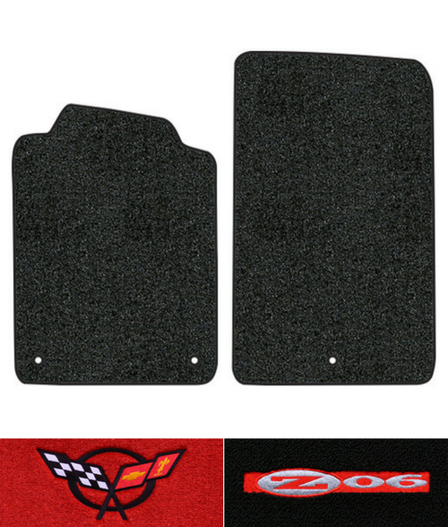 2001-2004 Corvette C5 Z06 Floor Mats - 2pc - Cutpile | Fits: without Heel Pad