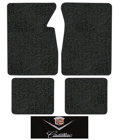 1961-1964 Cadillac DeVille Floor Mats - 4pc - Cutpile | Fits: 2DR, Coupe