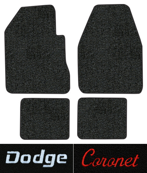 1965 Dodge Coronet 500 Floor Mats - 4pc - Loop | Fits: 2DR, 4spd