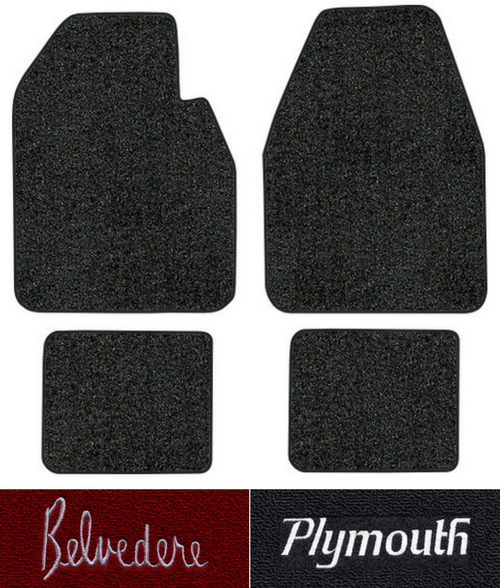 1966-1970 Plymouth Belvedere Floor Mats - 4pc - Loop | Fits: Auto