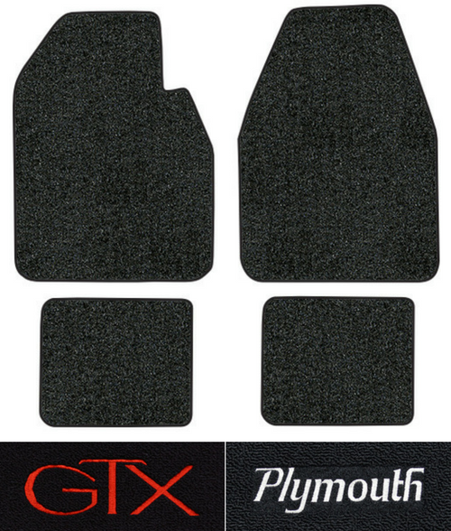 1967-1970 Plymouth GTX Floor Mats - 4pc - Loop | Fits: Auto