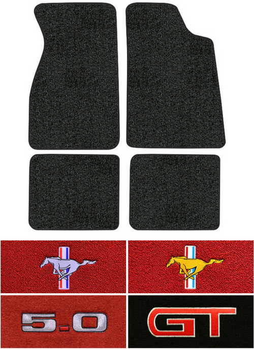1979-1993 Ford Mustang Floor Mats - 4pc - Cutpile