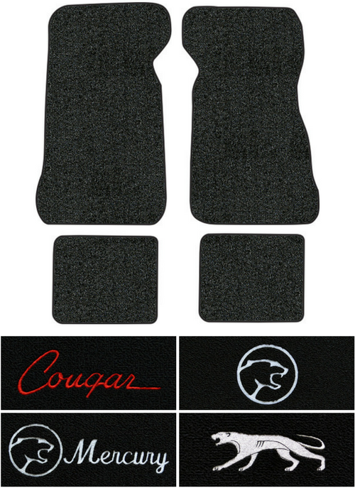 1976-1979 Mercury Cougar Floor Mats - 4pc - Cutpile