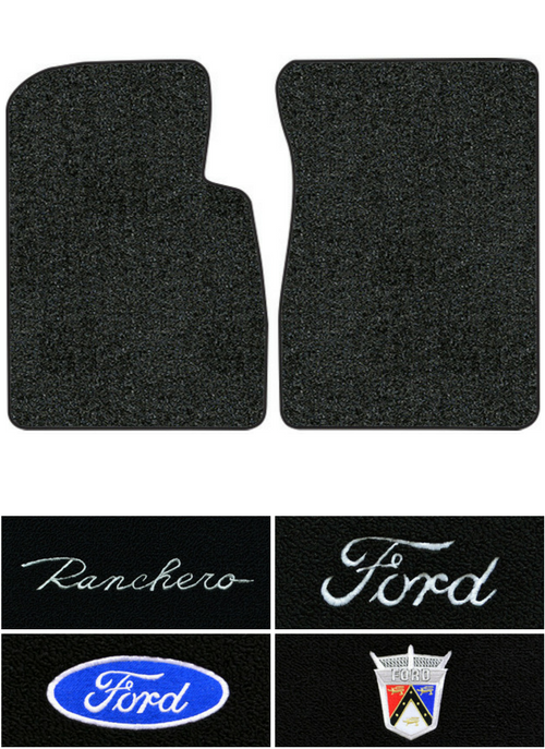 1957-1958 Ford Ranchero Floor Mats - 2pc - Loop