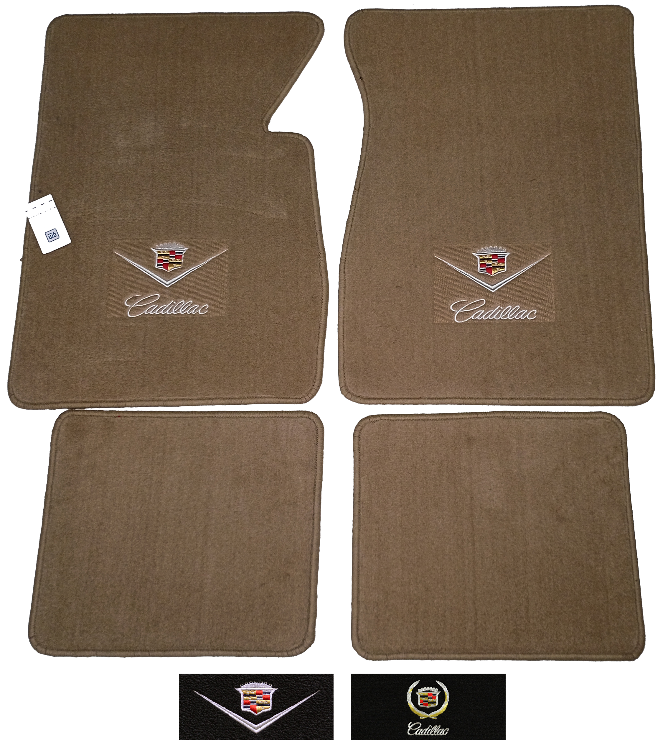 1974-1976 Cadillac DeVille Floor Mats - 4pc - Cutpile | Fits: 2DR, Coupe